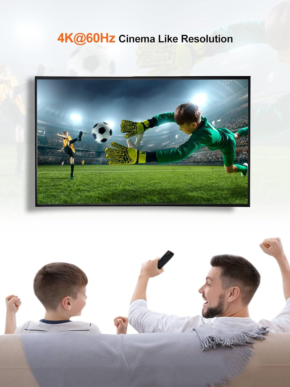 4K HDMI Cable,  6 Feet Right Angle 270 Degree Vertical Right 4K HDMI Cable, Support 4K Ultra HD, 3D Video, Ethernet, Audio Return Channel, Black